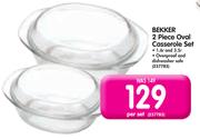 Bekker 2 Piece Oval Casserole Set