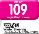 Sheraton Winter Sheeting Single Fitted Or Flat