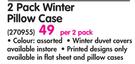 Sheraton 2 Pack Winter Pillow Case-Per 2 Pack