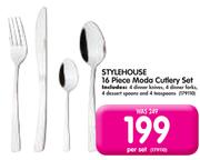 Stylehouse 16 Piece Moda Cutlery Set-Per Set