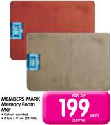 Members Mark Memory Foam Mat 61x91Cm-Each