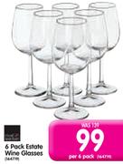 6 Pack Esate Wine Glasses-Per 6 Pack