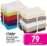 Colibri 10 Pack Colibri Face Cloth-Per 10 Pack