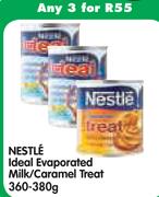 Nestle Ideal Evaporated Milk/Caramel Treat-3x360/380g