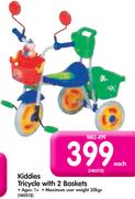 Kiddies Tricycle With 2 Baskets