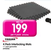 Trojan 4 Pack Interlocking Mats-Per 4 Pack