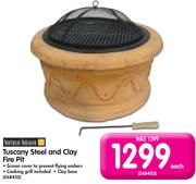 Tuscany Steel And Clay Fire Pit