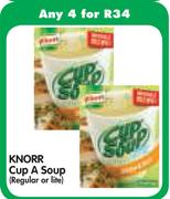 Knorr Cup A Soup(Regular Or Lite)-4's
