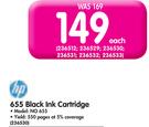 HP 655 Black Ink Cartridge NO 655-Each