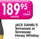 Jack Daniel's Tennessee Or Tennessee Honey Whisky-750ml
