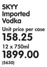 SKYY Imported Vodka-12x750ml