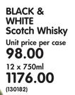 Black & White Scotch Whisky-12x750ml