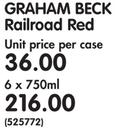 Graham Beck Railroad Red-6x750ml