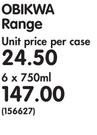 Obikwa Range-6x750ml