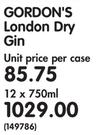 Gordon's London Dry Gin-12x750ml