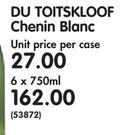 Du Toitskloof Chenin Blanc-6x750ml