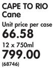 Cape To Rio Cane-12x750ml