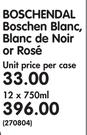 Boschendal Boschen Blanc,Blanc De Noir Or Rose-12x750ml
