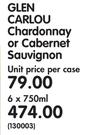 Glen Carlou Chardonnay Or Cabernet Sauvignon-6x750ml