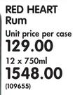 Red Heart Rum-12x750ml