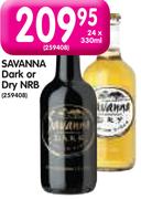 Savanna Dark Or Dry NRB-24x330ml