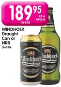 Windhoek Draught Can Or NRB-24x440ml