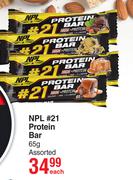 NPL #21 Protein Bar Assorted-65g Each