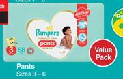 Pampers Value Pack Pants (Sizes 1-6)-Each