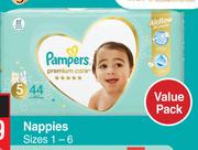Pampers Value Pack Nappies (Sizes 1-6)-Each