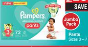 Pampers Jumbo Pack Pants (Sizes 3-7)-Each