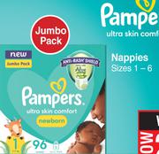 Pampers Jumbo Pack Nappies (Sizes 1-6)-Each