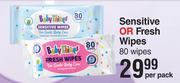 Baby Things Sensitive Or Fresh Wipes-80 Wipes Per Pack