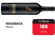 Rideback Merlot-1 x 750ml
