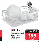 Casa Stainless Steel Dish Rack 310350-Each