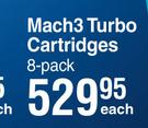 Gillette Maach3 Turbo Cartridges-8's Pack