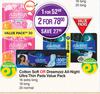 Always Cotton Soft Or Dreamzzz All Night Ultra Thin Pads Value Pack-For 1