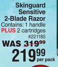 Gillette Skinguard Sensitive 2 Blade Razor-Per Pack