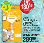 Gillette Venus Olay Comfortglide Coconut 5 Blade Razor-Per Pack