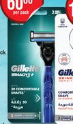 Gillette Mach3+ 3-Blade Razor-Per Pack