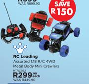 RC Leading Assorted 1:18 F/C 4WD Metal Boy Mini Crawiers HTRC1162-Each