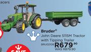 Bruder John Deere 5115M Tractor With Tipping Trailer BRU02108