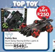 Funny Box Stunt Spray Racing Drifter Lights & Sounds & Exhaust Smoke FB2080395-Each