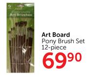 Art Board Pony Brush Set-12 Piece