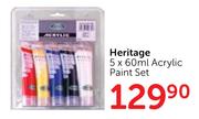 Heritage Acrylic Paint Set-5X60ml