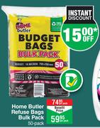 Home Butler Refuse Bags Bulk Pack 50 Pack-Per Pack