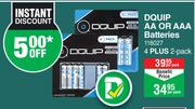 Dquip AA Or AAA Batteries 4 Plus 2 Pack-Per Pack