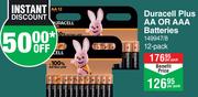 Duracell Plus AA Or AAA Batteries 12 Pack-Per Pack