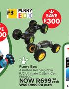 Funny Box Assorted Rechargeable R/C Ultimate X Stunt Car FB208007-Each 