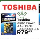 Toshiba Alpha Power AA (6 Pack) TOSLR6GCH-BP6