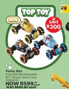 Funny Box Assorted Rechargeable R/C Torsion Stunt Car FB208035-Each